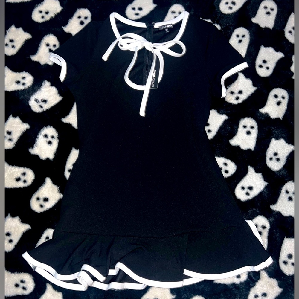 Fashion Nova Black and White Mini Dress
